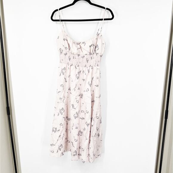 Wilfred Aritzia Genoa Linen Midi Dress in Vin Gris/Ardoise - Picture 1 of 9